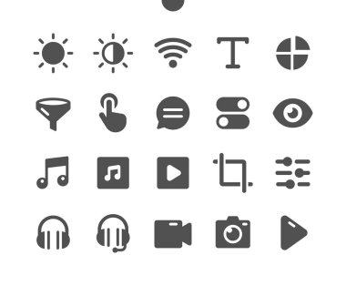 Ayarlar v5 Ui Pixel Mükemmel Yapılandırılmış Vektör Katı Simgeleri 48x48 Web Grafikleri ve Uygulamaları için Hazır. Basit Asgari Resim Grafiği
