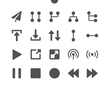Kontrol v4 Ui Piksel Mükemmel Yapılandırılmış Vektör Katı Simgeler 48x48 Web Grafikleri ve Uygulamaları için 24x24 Izgara Hazır. Basit Asgari Resim Grafiği