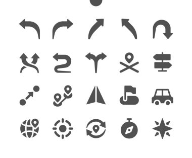 Navigasyon v2 Ui Pixel Mükemmel Yapılandırılmış Vektör Katı Simgeleri 48x48 Web Grafikleri ve Uygulamaları için Hazır. Basit Asgari Resim Grafiği