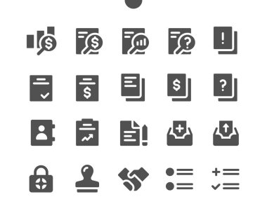 İş v1 Ui Pixel Mükemmel Yapılandırılmış Vektör Katı Simgeler 48x48 Web Grafikleri ve Uygulamaları için 24x24 Şebeke için hazır. Basit Asgari Resim Grafiği