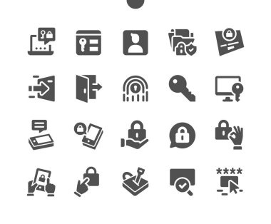 Web Grafikleri ve Uygulamaları için iyi hazırlanmış Piksel Mükemmel Vektör Katı Simgeleri 32x Izgarası. Basit Asgari Resim Grafiği