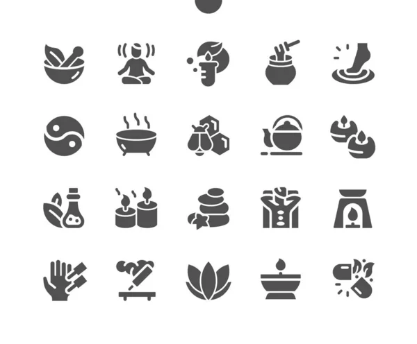 Alternative medicine Well-crafted Pixel Perfect Vector Solid Icons 30 2x Grid for Web Graphics and Apps. Simple Minimal Pictogram — Stock Vector