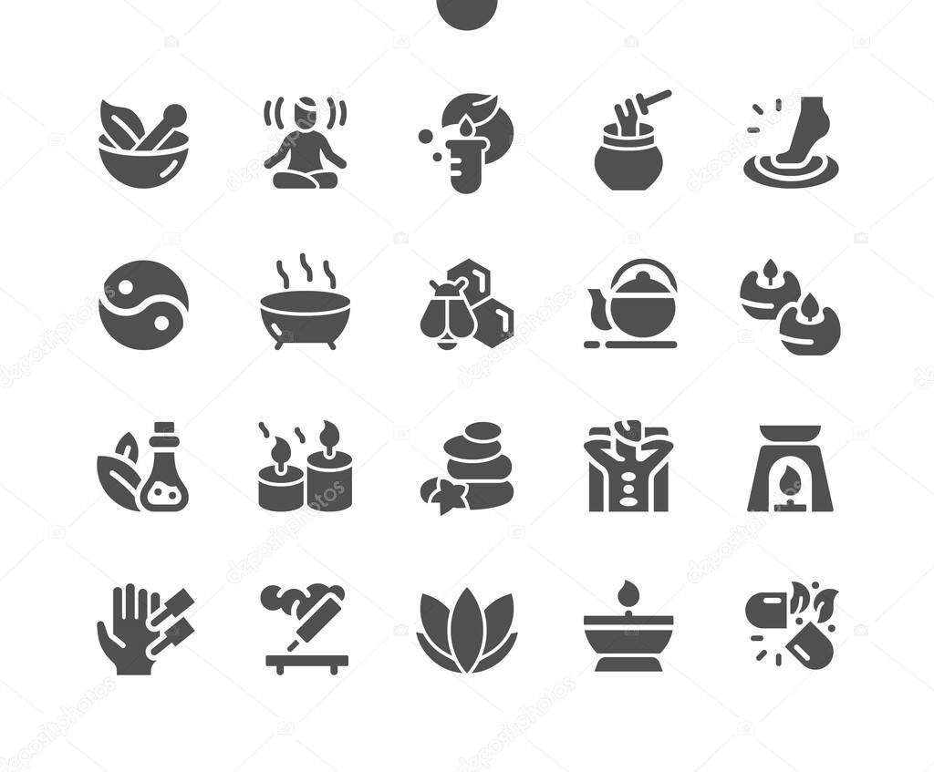 Alternative medicine Well-crafted Pixel Perfect Vector Solid Icons 30 2x Grid for Web Graphics and Apps. Simple Minimal Pictogram