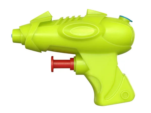 Representación 3D de pistola de agua de plástico aislada sobre un fondo blanco — Foto de Stock