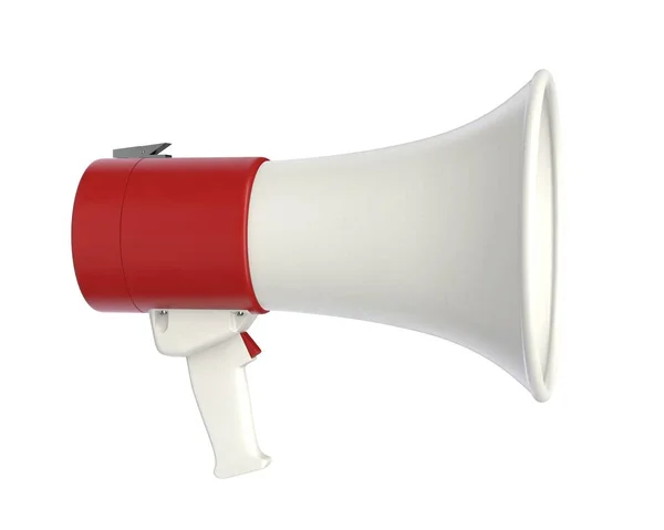 3D render of electric Megaphone isolated on white. — Stock Photo, Image