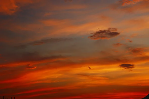 Pôr do sol no final do verão na Itália — Fotografia de Stock