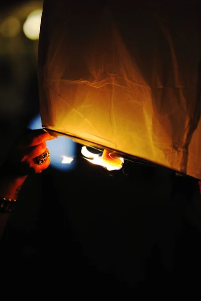 Lanterne cinesi di notte — Foto Stock
