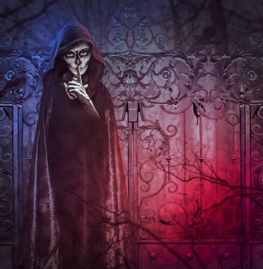 İblis karanlık. Photomanipulation kavramı