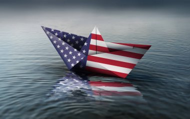 Amerika'nın geleceği. Konsept illüstrasyon.