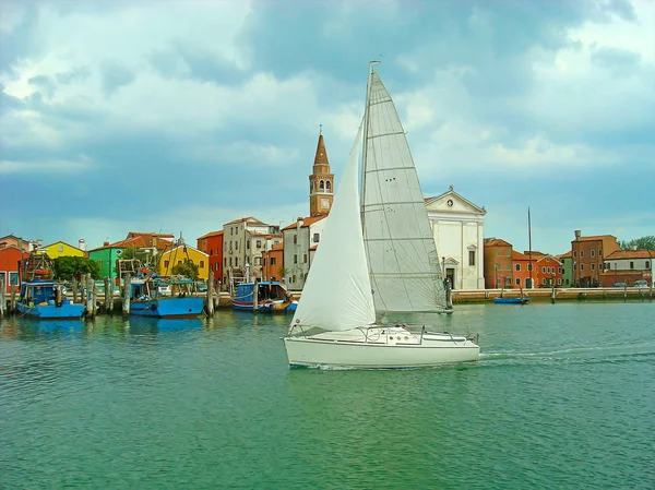 Βενετία. Πολύχρωμη θέα με μαλακό ζωγραφική πετρελαίου φίλτρο. — Φωτογραφία Αρχείου