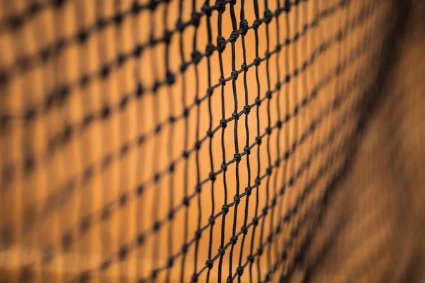 Tennisnetz im Hintergrund Stockfoto