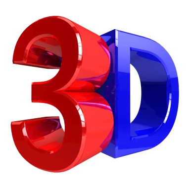 Beyaz arka plan üzerinde 3D metin isoleted