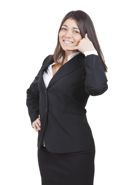 Beautiful Businesswoman gesturing — Stock Photo, Image