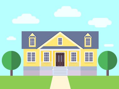 büyük sarı konut ev