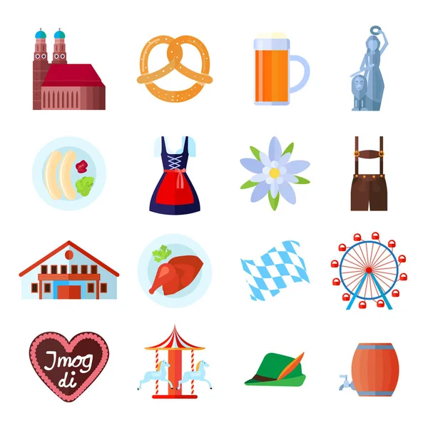 Conjunto de iconos vectoriales Oktoberfest : — Vector de stock