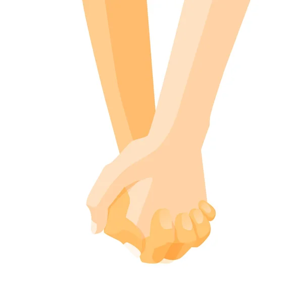 Eller bir çift el ele tutuşarak tasarım şablonu, vektör çizim