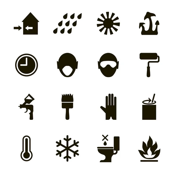 Boya veya emaye özellikleri ve Emanet Icons set 