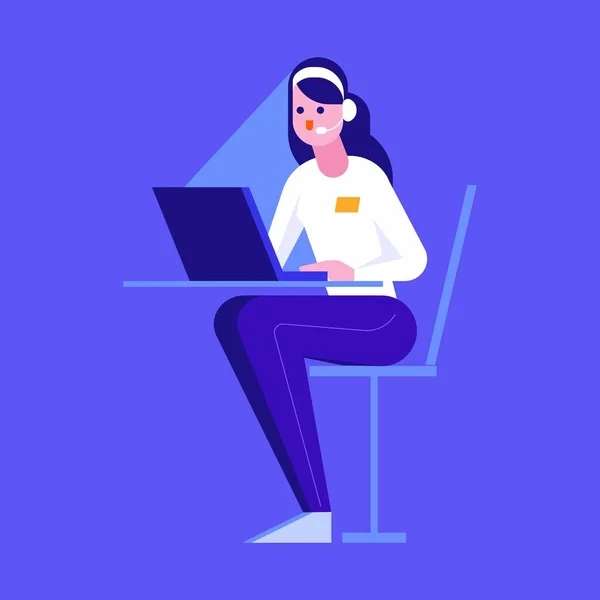 Kafasındaki bir sandalye masada oturan ve üstünde belgili tanımlık defter çalışma kulaklık kadınla.