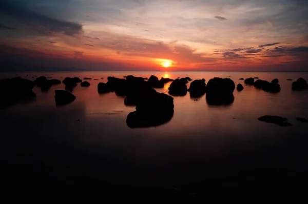 Zachód Słońca Wschód Słońca Naturalne Piękno Koniec Nocy Zmierzch Daje — Zdjęcie stockowe