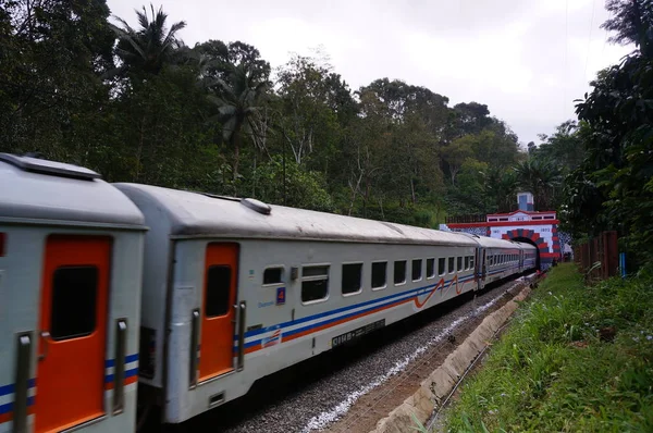 Railroad is a means of transportation for trains that are built on bridges using iron and a solid concrete frame