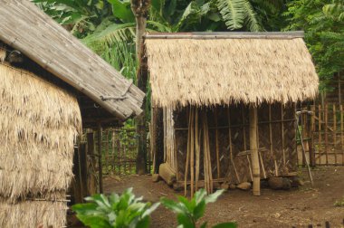 Küçük bir kulübe, güneşten ve yağmurdan korunmak için sazdan çatıları olan geçici bir evdir.