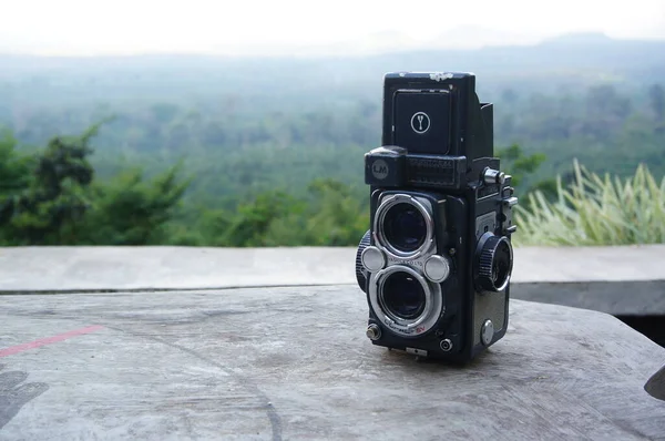 Eine Analoge Kamera Ist Eine Art Kamera Die Filmmedien Verwendet — Stockfoto