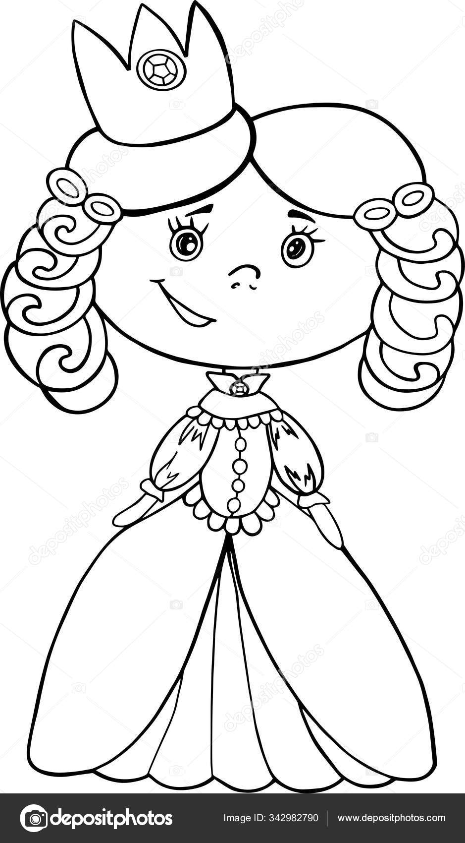 Desenho de princesa para colorir