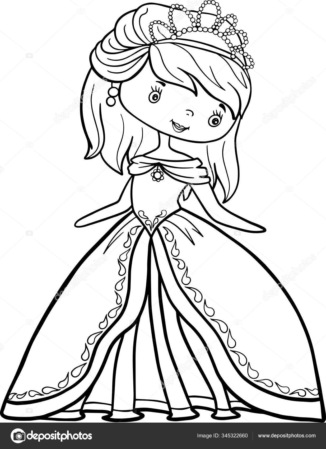 Desenho de Princesa rainha para Colorir - Colorir.com