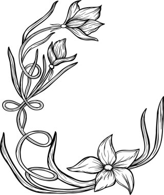 Çerçeve çiçekli tebrik kartı afişi poster doğası grafik izole vektör tasarım materyali