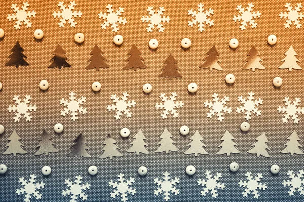 Zimowe Boże Narodzenie wzór w żółtym niebieskim gradiencie — Zdjęcie stockowe