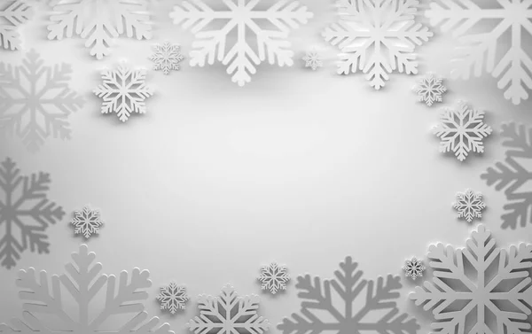 Backgound con copos de nieve blancos — Foto de Stock