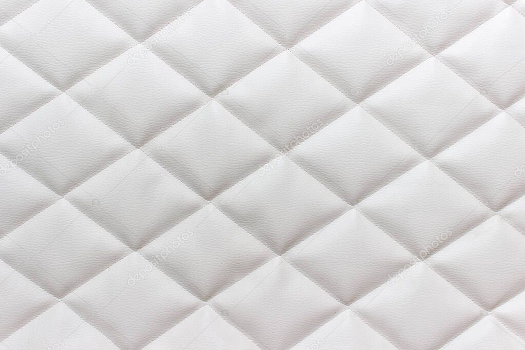 White tufting stitched fabric cloth background