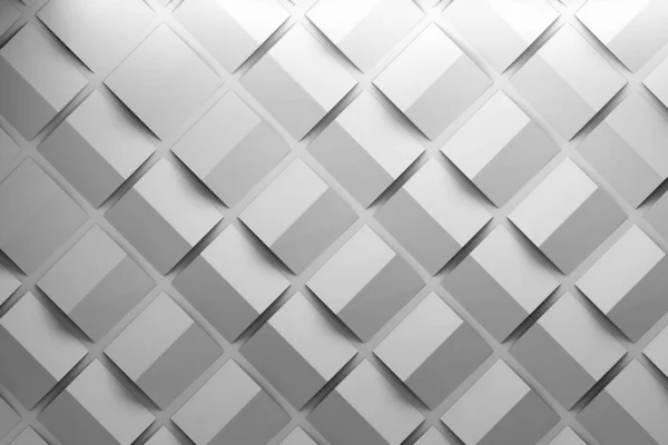 Modello con quadrati piegati di colore bianco granuloso — Foto Stock