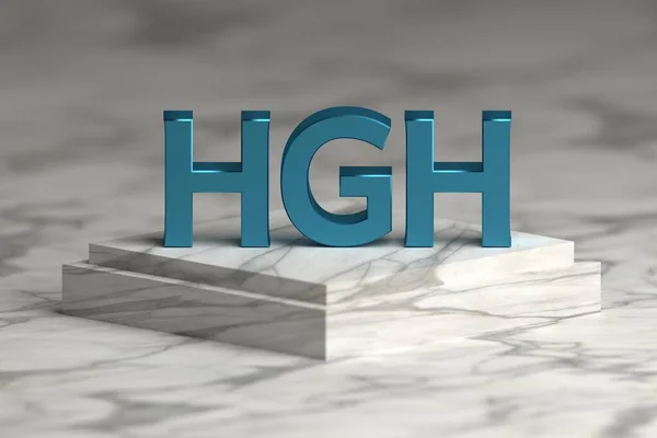 HGH human growth hormone blue letters — Stock Photo, Image