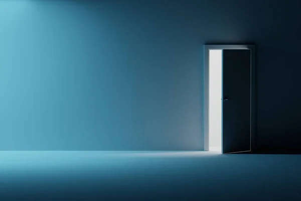 Boş oda duvarı. Kapısı açık.