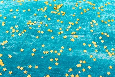 Golden stars on blue backgound