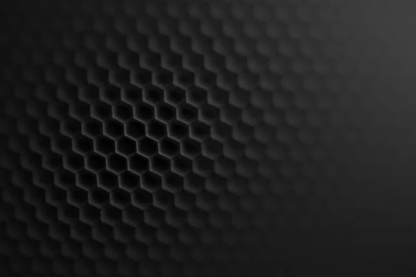 Black hexagonal mesh pattern with blur effect — 스톡 사진