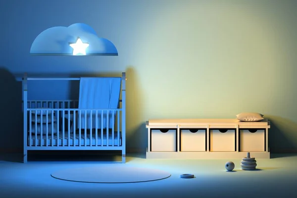 Çocuk odasında gece sahnesi