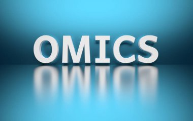 Omics kelimesinin sınıflandırma için kullanıldığı konsept illüstrasyon