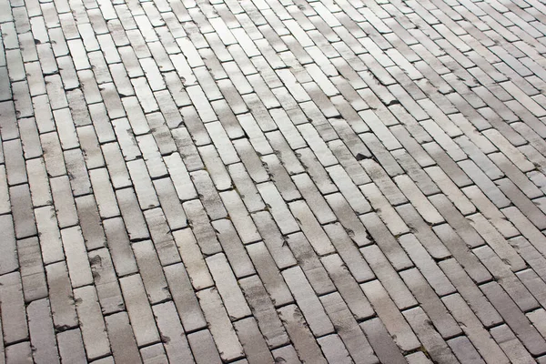Pavimento Pavimento Textura Com Retângulo Longo Tijolos Cinzentos — Fotografia de Stock