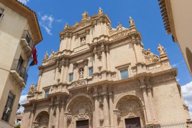 Facade of the historic San Patricio church in Lorca clipart