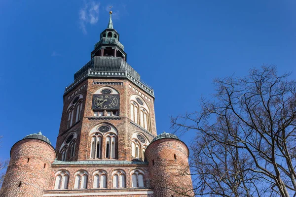 Wieża kościoła Dom św Nikolai w Greifswaldzie — Zdjęcie stockowe