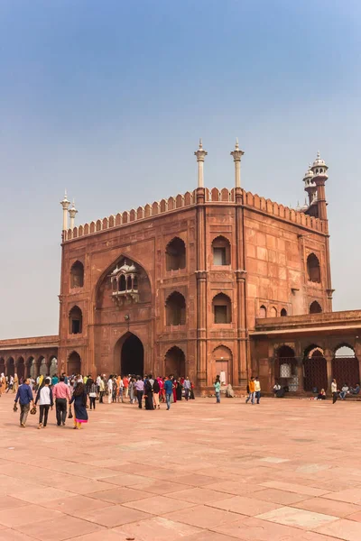 Porta de entrada da mesquita Jama Masjid em Nova Deli — Fotografia de Stock