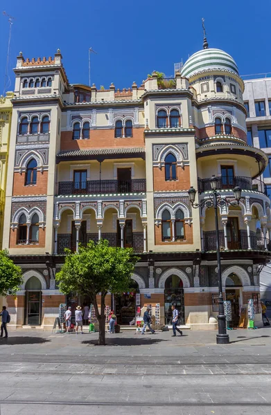 Historic Buildings Constiruticion Avenue Sevilla Spain — Stock Photo, Image