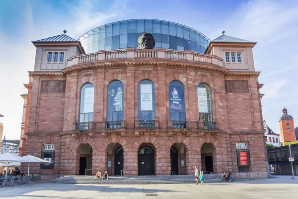 Mainz Almanya Ağustos 2019 Mainz Almanya Nın Işaretli Meydanında Ulusal — Stok fotoğraf