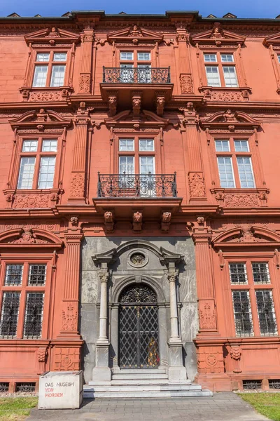 Mainz Germany August 2019 Πόρτα Στον Ροζ Τοίχο Του Παλατιού — Φωτογραφία Αρχείου