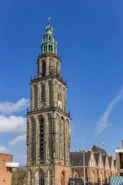 Torre Histórica Iglesia Martini Centro Groningen Países Bajos —  Fotos de Stock