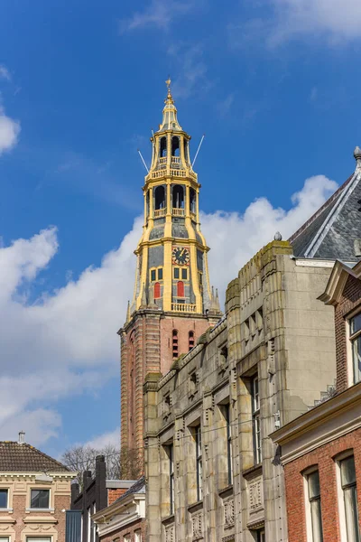 Hollanda Groningen Deki Tarihi Der Kilisesinin Kulesi — Stok fotoğraf