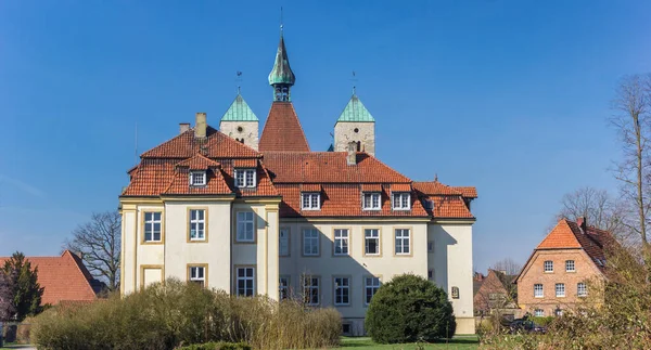 Kasteel Kerktorens Historische Stad Freckenhorst Duitsland — Stockfoto