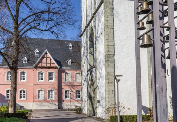 Kostel Jacobi Růžová Budova Lippstadtu Německo — Stock fotografie